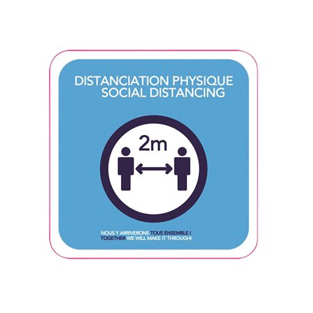 Social Distancing Stickers bilingual