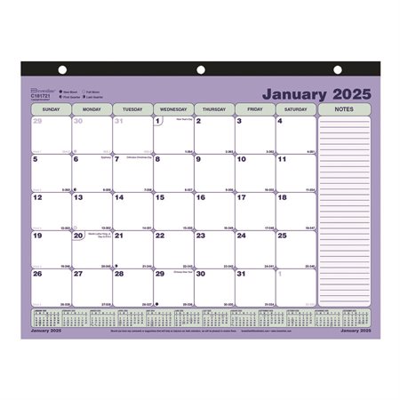 Monthly Desk Pad Calendar (2025) 11 x 8-1 / 2 in English