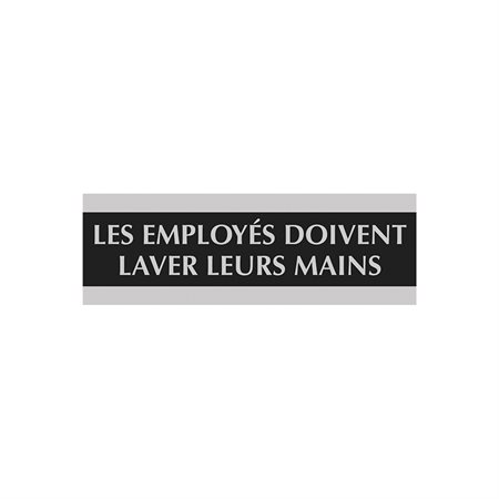 Enseigne d'identification Century français les employés doivent laver leurs mains