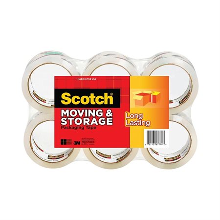 Scotch® Long Lasting Storage Packaging Tape Package of 6