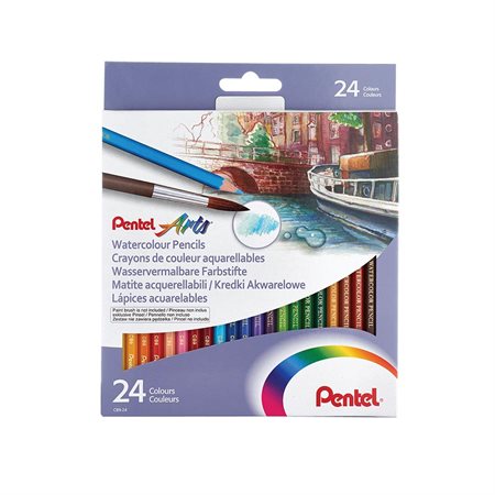 Crayons aquarellables Arts® 24 couleurs