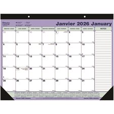 Calendrier sous-main mensuel (2025) 21-1/4 x 16 po bilingue