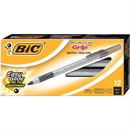 Round Stic™ Grip Ballpoint Pens Medium point black