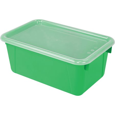 Small Cubby Bin with Cover green