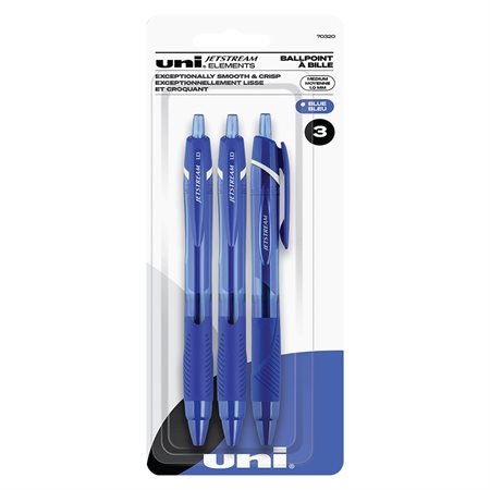 Jetstream Elements Ballpoint Pens Pack of 3 blue ink