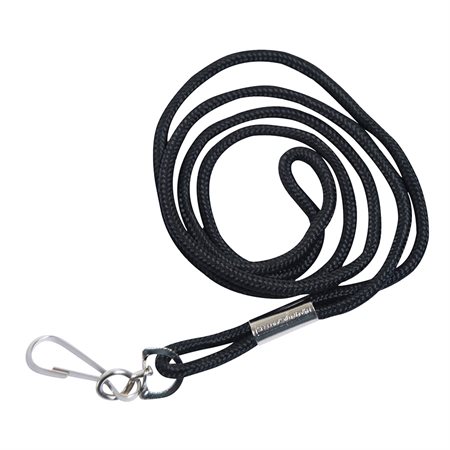 LANYARD ROUND END W /  HOOK BLK