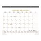 Gold Lines Monthly Desk Pad Calendar (2025)