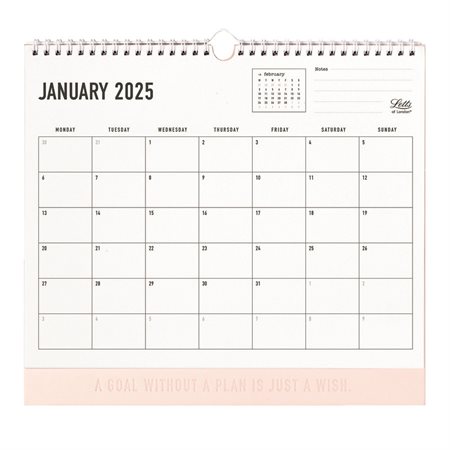 Conscious Monthly Wall Calendar (2025) rosewater