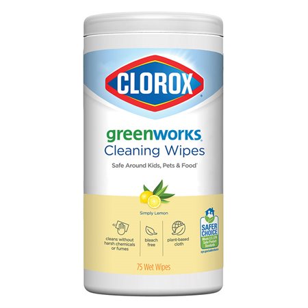 Clorox GreenWorks™ Cleaning Wipes lemon scent