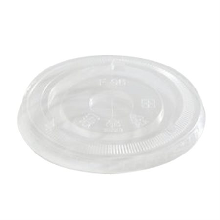 Eco Guardian Compostable Clear Cold Cup Flat Lid with Hole