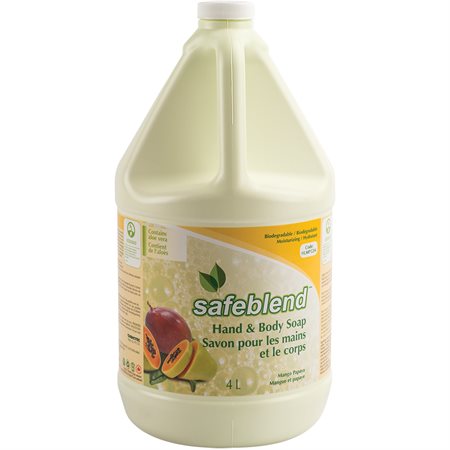 Savon pour les mains et le corps Safeblend 4 L papaye mangue