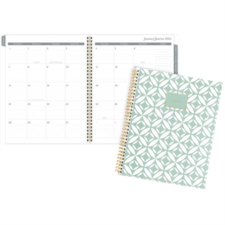 18-Month Weekly / Monthly Planner (2024) green