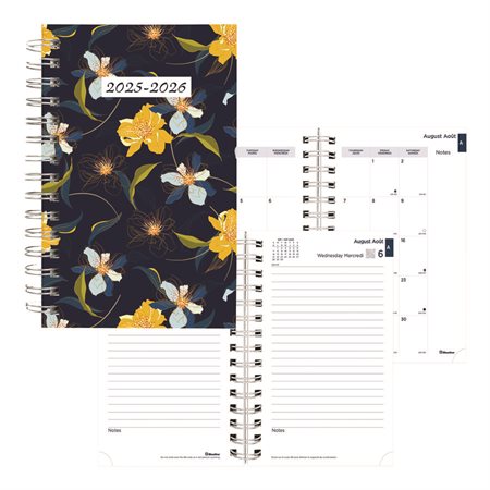 Agenda académique quotidien Blossom (2024-2025) bleu marin