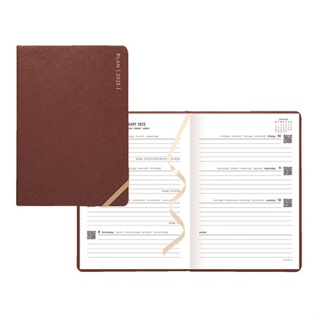 Serene Weekly / Monthly Planner (2025) burgundy