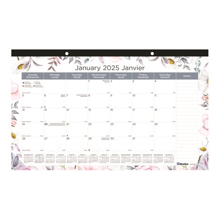 Calendrier sous-main mensuel Passion (2025) 17-3 / 4  x 10-7 / 8 po