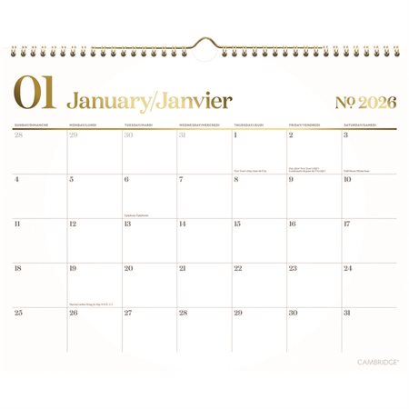 WorkStyle™ Monthly Wall Calendar (2025)