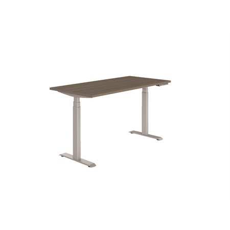 Newland Height Adjustable Desk 58 in W x 29 in D x 22.6-48.2 in H absolute acajou