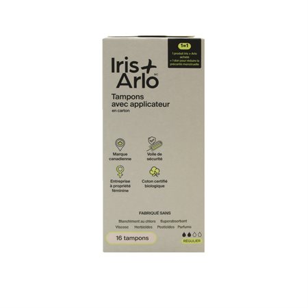 Iris & Arlo Applicator Tampons box of 16