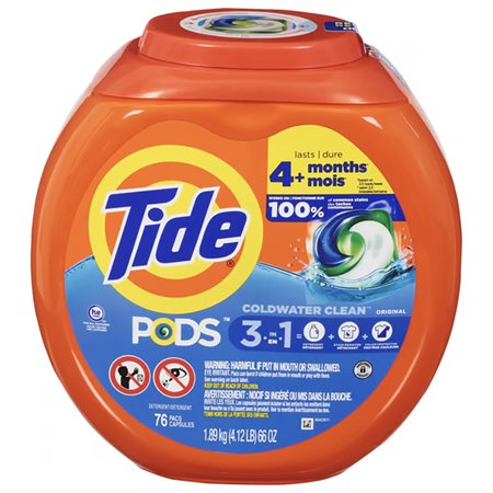 Tide Pods 3-in-1 Laundry Detergent 76 pacs