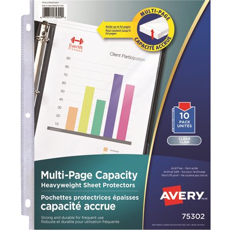 Multi-Page Capacity Heavyweight Sheet Protectors