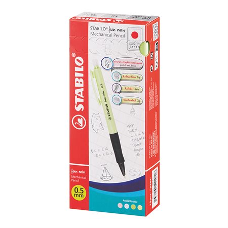 MECH.PEN.STABILO 0.5MM PAST.AS