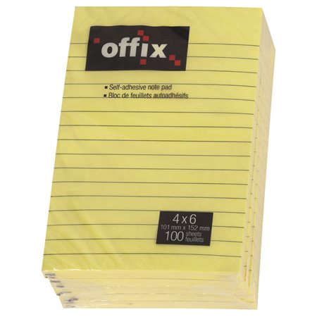 Notes auto-adhésives lignées