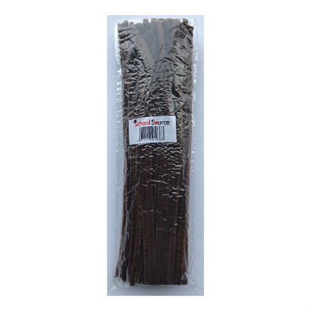 PIPE CLEANERS BROWN 12"  6MM (100)