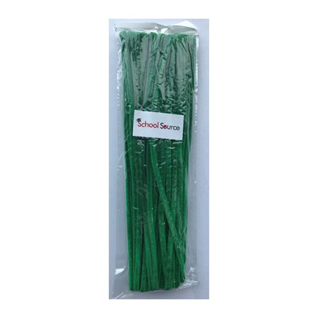 PIPE CLEANERS GREEN 12"  6MM (100)
