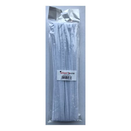 PIPE CLEANERS WHITE 12"  6MM (100)