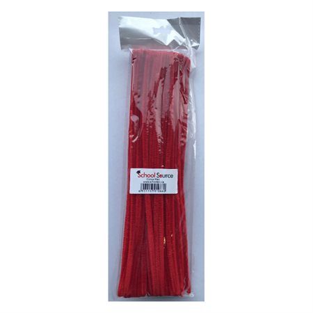 PIPE CLEANERS RED 12"  6MM (100)