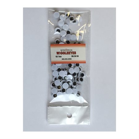 WIGGLE EYES BLACK - 10MM - 100 / PKG (100)