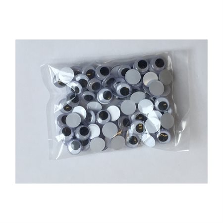 WIGGLE EYES BLACK - 12MM (100)