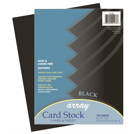 CARD STOCK BLACK 8.5 X 11 (100)