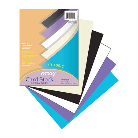 CARD STOCK CLASSIC ASS.COL.8.5"X11" (100)