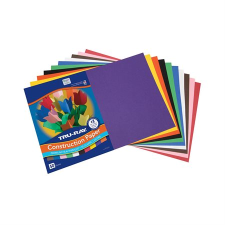 ASSORTED CONST.PAPER  12" X 18" (50)