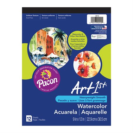 WATERCOLOR PAPER PAD9" X 12" (12)