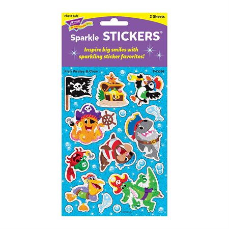 SPARKLE STICKER FISH PIRATES&CREW