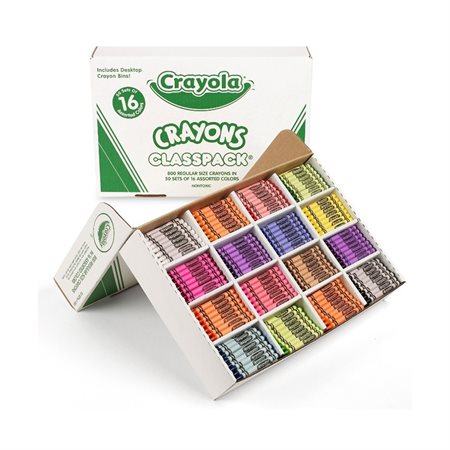 WAX CRAYONS CLASSPACK (800)