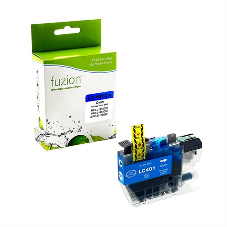 Compatible High Yield Ink Jet Cartridge (Alternative to Brother LC401XL) cyan