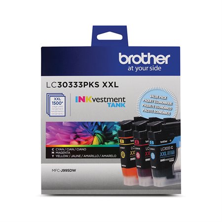 Genuine Super High-Yield 3-Pack Colour INKvestment Tank Ink Cartridges