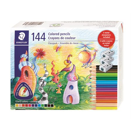 CRAYON COULEUR CLASSPACK (144)