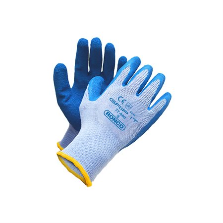 LATEX COTON GLOVE MED.BLUE (12)