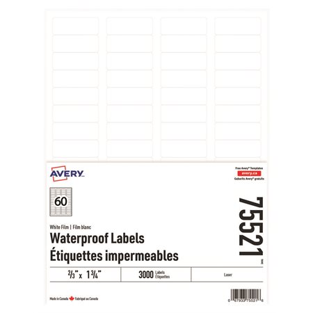 LABEL WTPRF 2 / 3X1 3 / 4 ADH.LAS