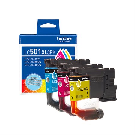 Ensemble de cartouches jet d’encre à haut rendement LC501XL3PKS
