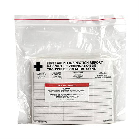FIRST AID INSPECTION CARD