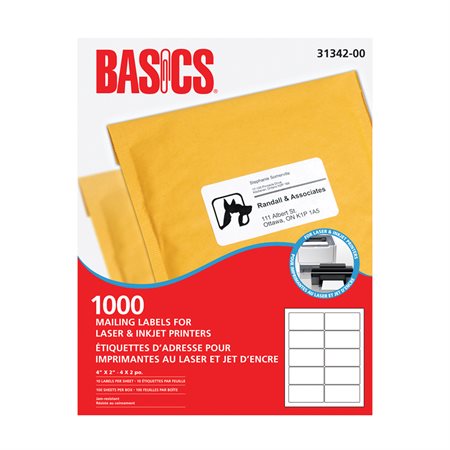 MAILING LABEL 4X2 WH