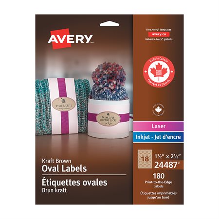 ETIQUETTES OVALES KRAFT