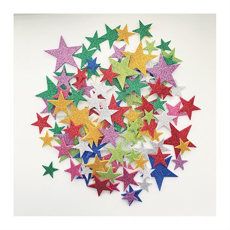 FOAM GLITTER STARS ASS
