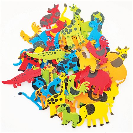 FOAM ANIMAL SHAPES ASS