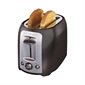 2-Slice Toaster Black and Stainless Steel